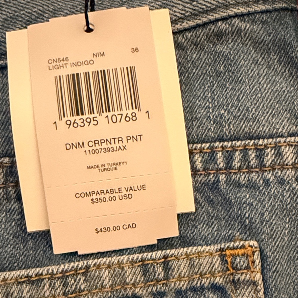 Coach Men's Light Blue Relaxed Fit Jeans with Signature Pocket - Picture 4 of 5